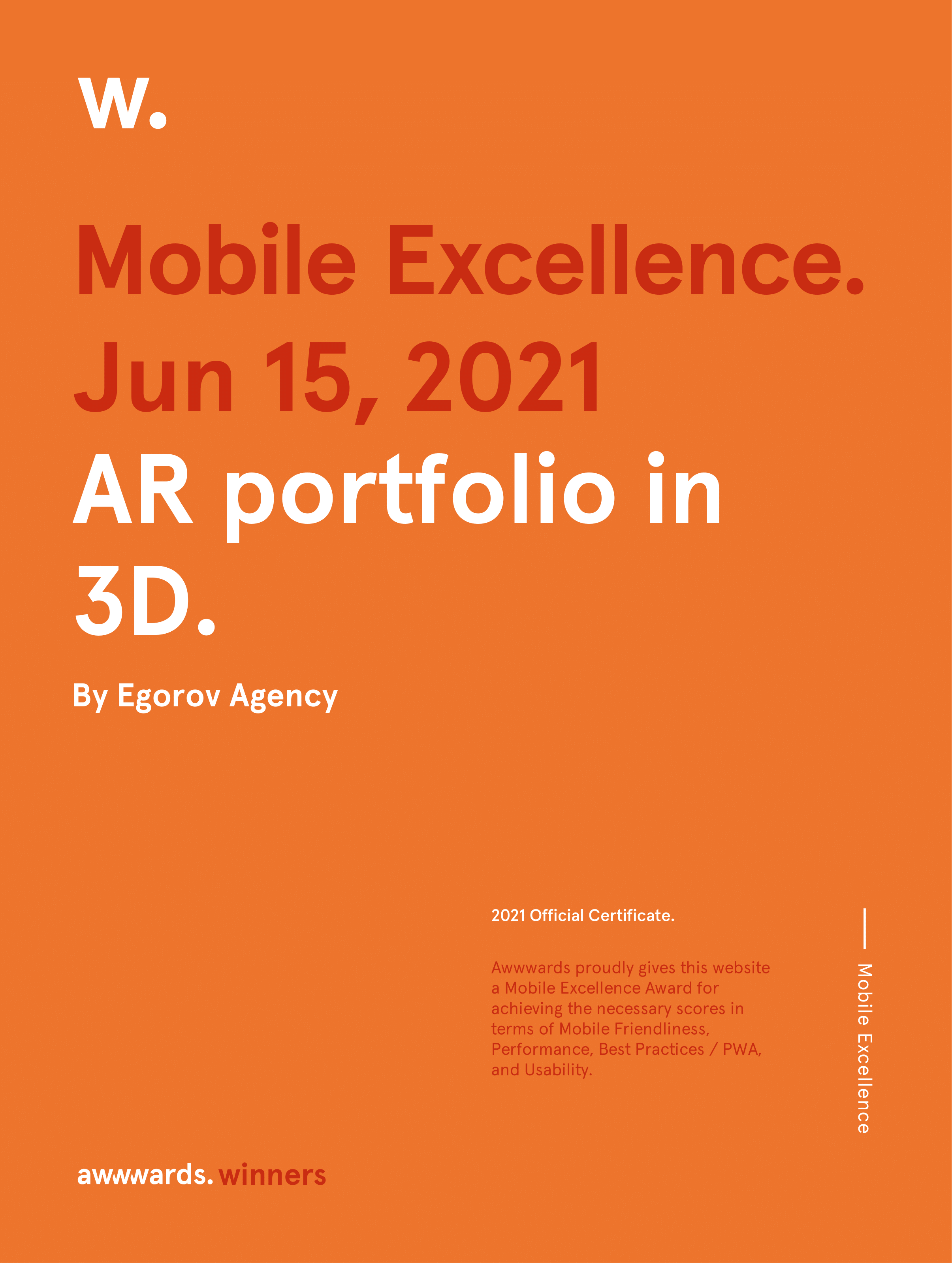 Mobile Excellence. AR Portfolio in 3D