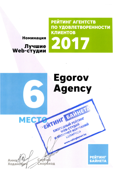 Rating of agencies for customer satisfaction